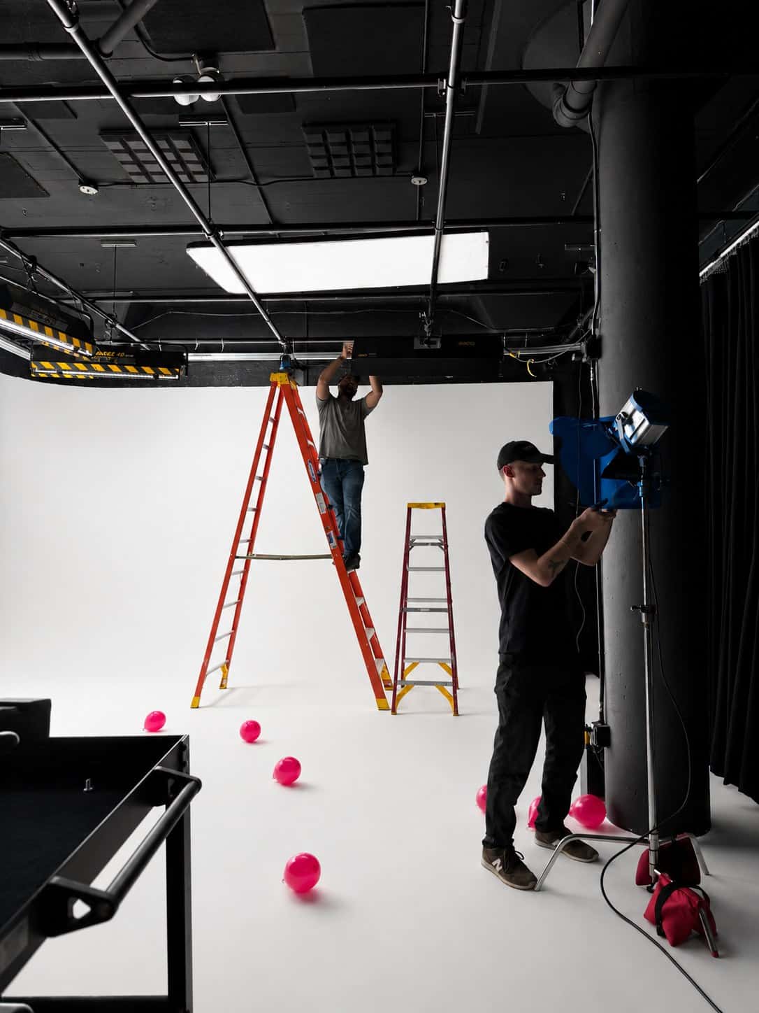 Behind the scenes lighting setup for a VibeShack Studios production in San Francisco